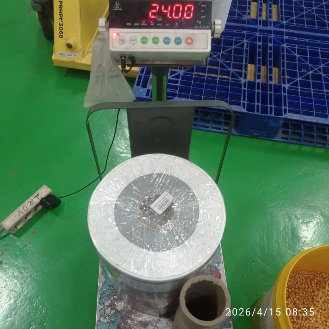 Every roll weighed and checked